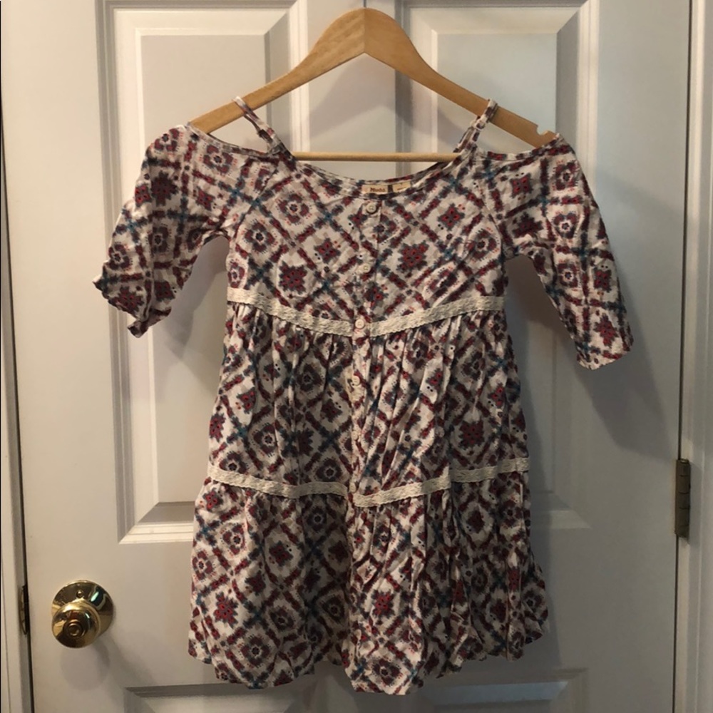 Girls cold shoulder dress